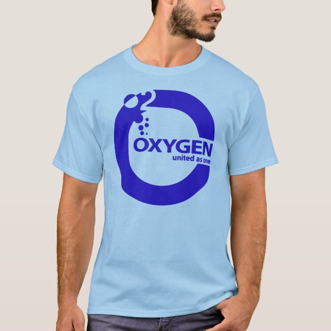 Camiseta Logotipo do azul do oxigênio (Frente)