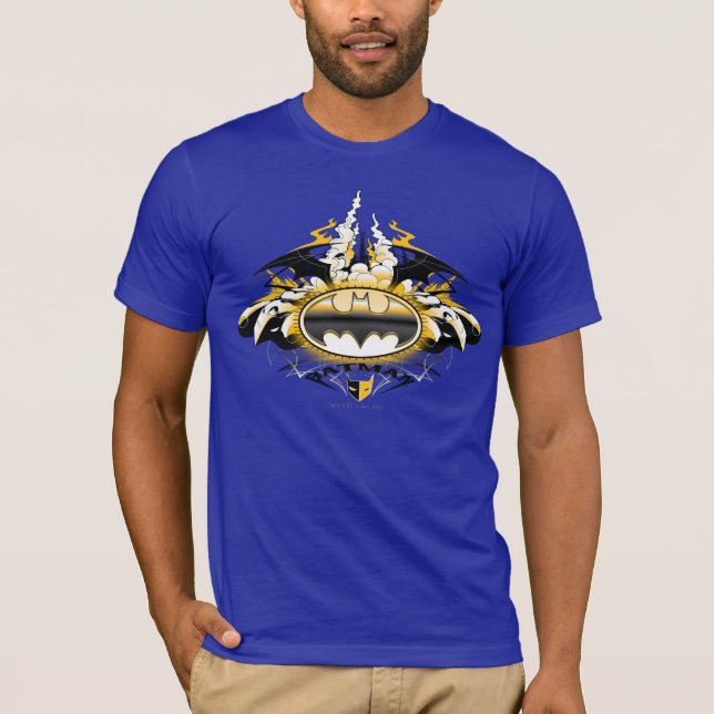 Camiseta Logotipo do Batman com Carros (Frente)