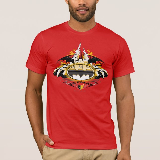 Camiseta Logotipo do Batman com Carros (Frente)