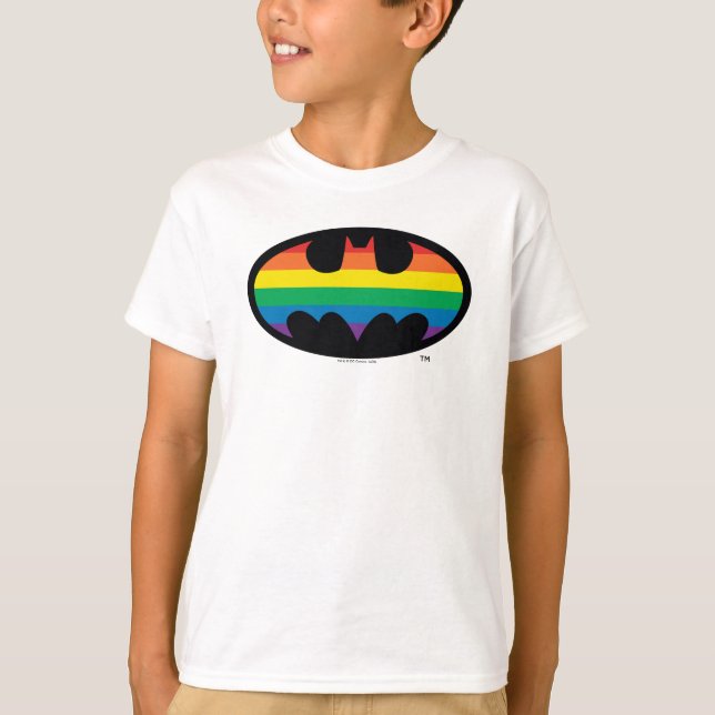 Camiseta Logotipo do Batman Rainbow (Frente)