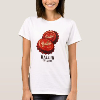 Camiseta "Logotipo do Boné do Botão Retro Ballin - Gráfico 