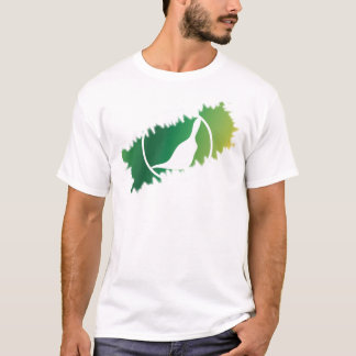 Camiseta logotipo do branco do scribble