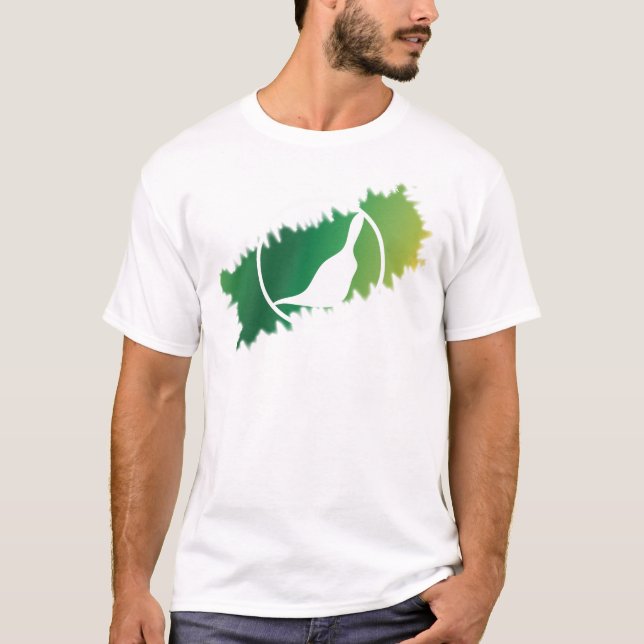 Camiseta logotipo do branco do scribble (Frente)