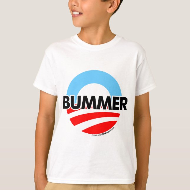 Camiseta Logotipo do Bummer de Obama O (Frente)