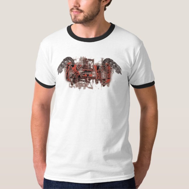 Camiseta Logotipo do crânio & das armas (Frente)