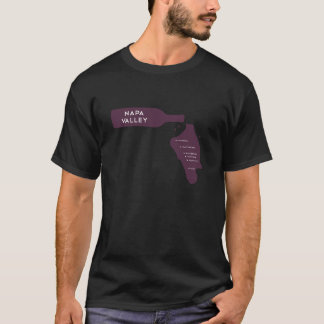 Camiseta Logotipo do derramar da garrafa de vinho das