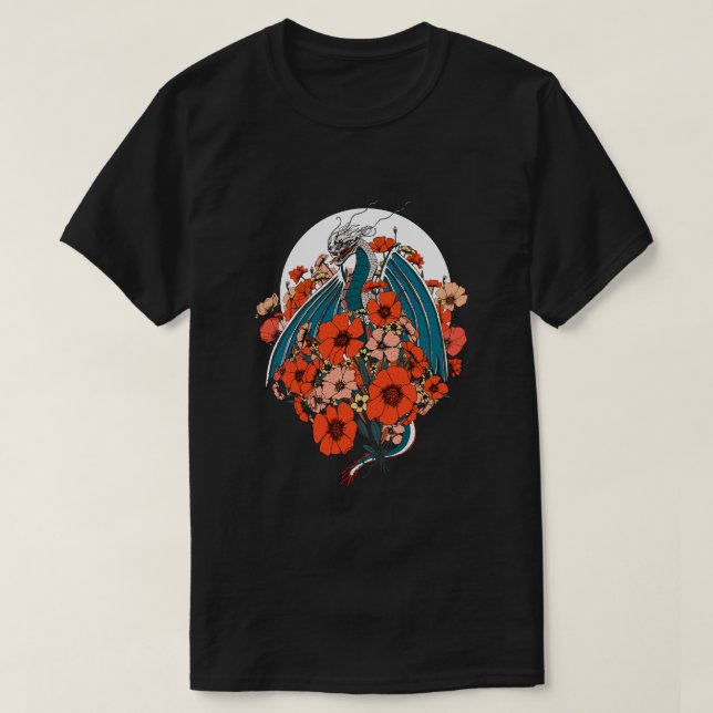 Camiseta Logotipo do Dragão Asiático (Frente do Design)