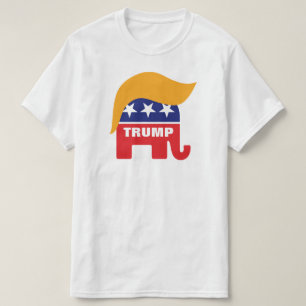 Camiseta Logotipo do Elefante do GOP com Cabelo de Donald T