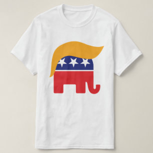Camiseta Logotipo do elefante do GOP do cabelo de Donald
