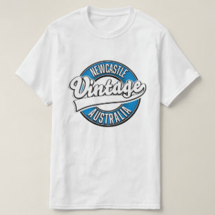 Camiseta logótipo do estilo de colheita Newcastle australia