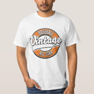 Camiseta Logotipo do estilo de vintage do beisebol.