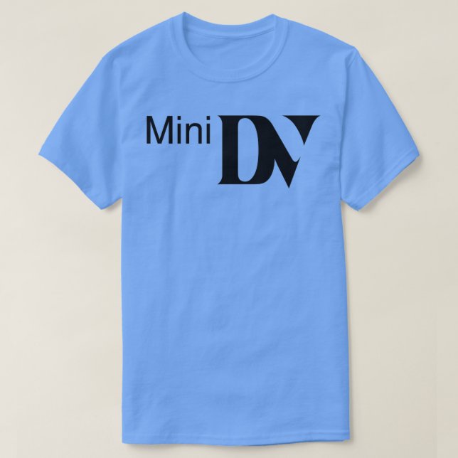 Camiseta Logotipo do formato de mídia MiniDV (Frente do Design)