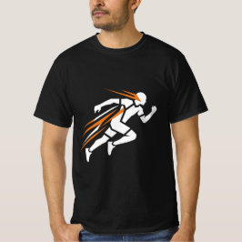 Camiseta Logotipo do Golden Runner Elegante Design de Movim