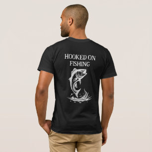 Camiseta Logotipo do Hooked On Fishing, Clube de Pesca Pers