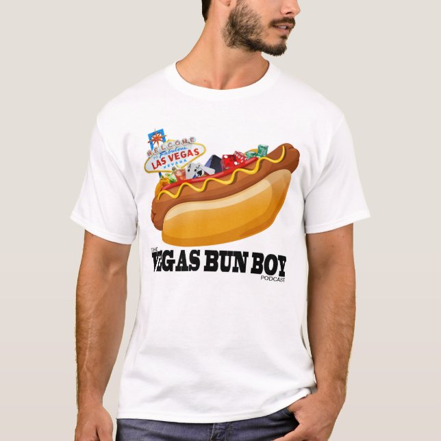 Camiseta Logotipo do Hotdog do menino do bolo de Vegas (Frente)