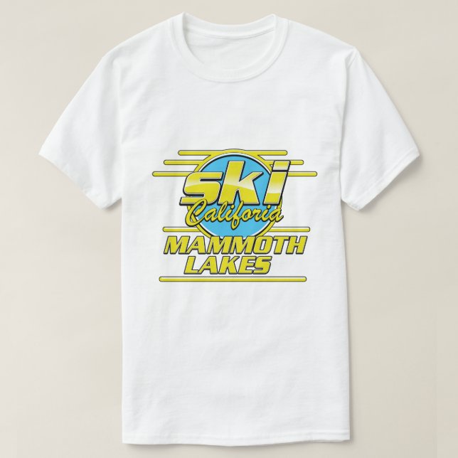 Camiseta Logotipo do Mammoth Lagos California Ski (Frente do Design)