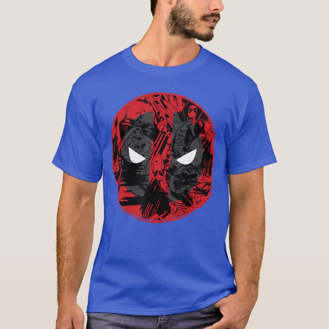 Camiseta Logotipo do Marvel Deadpool Comic Preenchimento en (Frente)