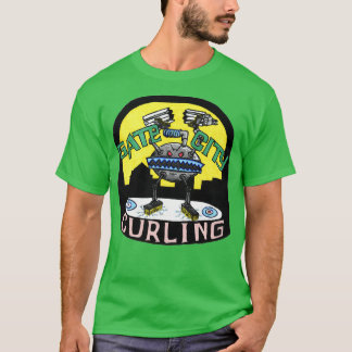 Camiseta Logotipo do Monstro de Curling da Cidade do Portão