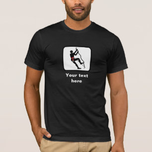 Camiseta Logotipo do montanhista de rocha -- Customizável