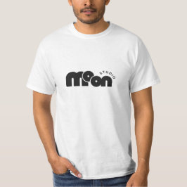 Camiseta Logotipo do Moon Studio Typografia trabalho de art
