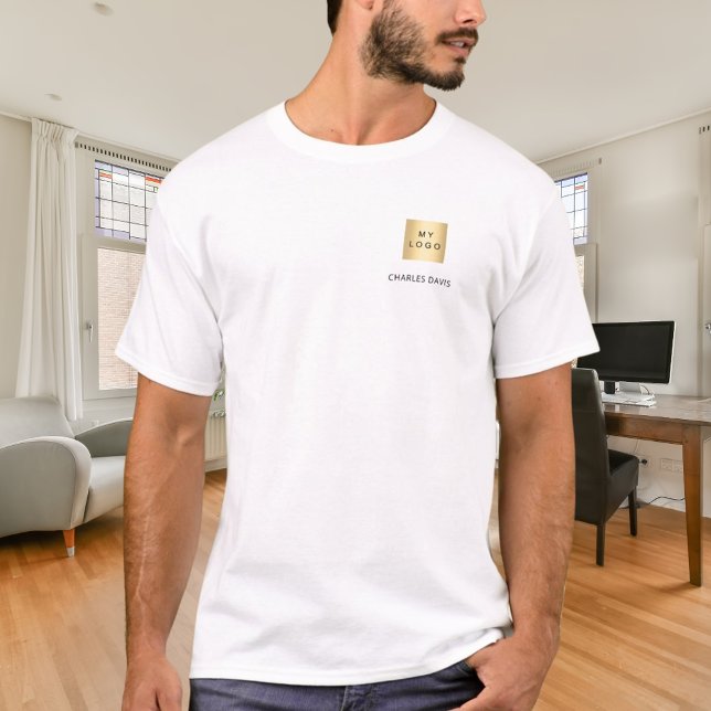 Camiseta logotipo do nome da equipe empresarial (Criador carregado)