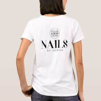 Camiseta Logotipo do Nome do Funcionário de Negócios Elegan