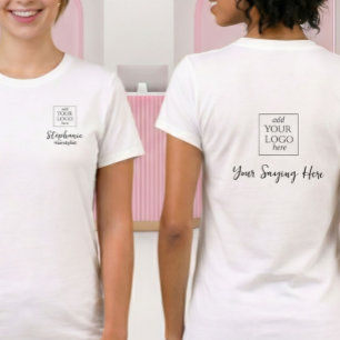 Camiseta Logotipo do Nome do Funcionário em Letra Preta Sal