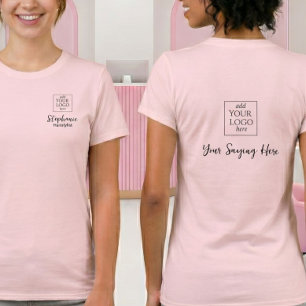 Camiseta Logotipo do Nome do Funcionário em Letra Preta Sal