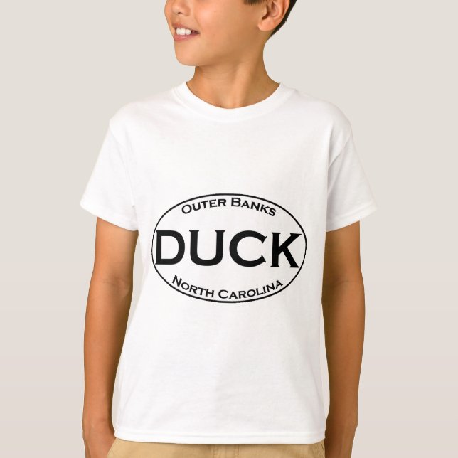 Camiseta Logotipo do Oval de North Carolina do pato (Frente)