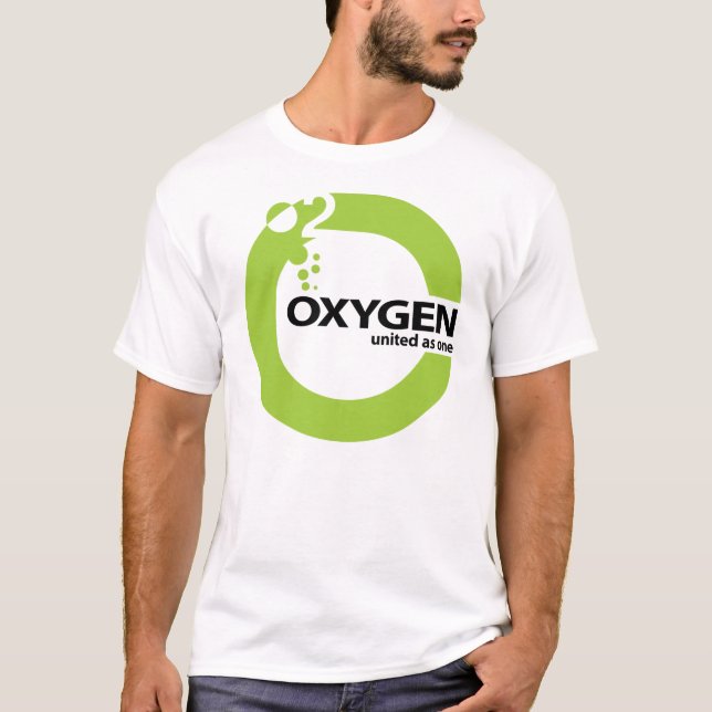 Camiseta Logotipo do oxigênio no branco (Frente)
