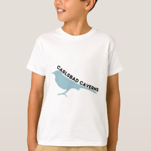 Camiseta logotipo do parque Carlsbad Caverns mockingbird