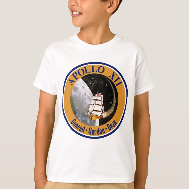 Camiseta Logotipo do Patch da Missão Apollo 12 (Frente)