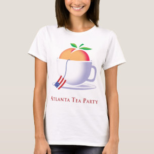 Camiseta Logotipo do pêssego do tea party de ATL