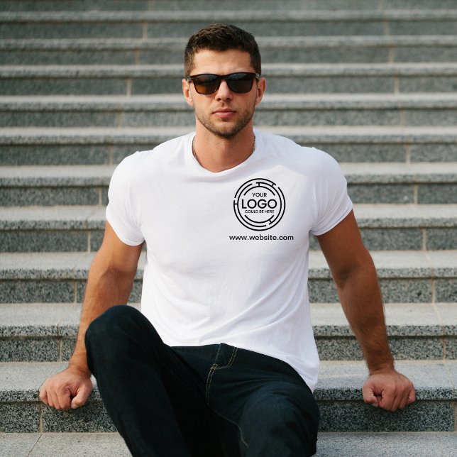 Camiseta Logotipo do Promocional para pequenas empresas - P (giveaway mens tshirts logo small business promotional your logo here employee company coperate )