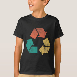 Camiseta Logotipo do Reciclar Retroativo Protege Homens do