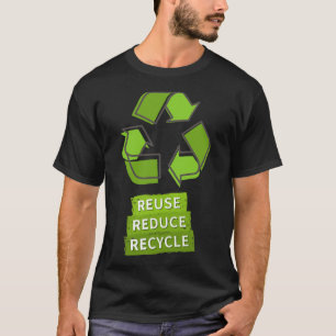 Camiseta Logotipo do Reciclar Vintage Earth Day Nature Plan