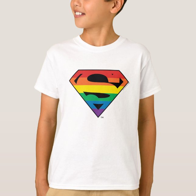Camiseta Logotipo do Super-Homem arco-íris (Frente)