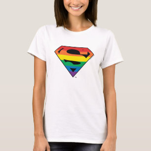 Camiseta Logotipo do Super-Homem arco-íris