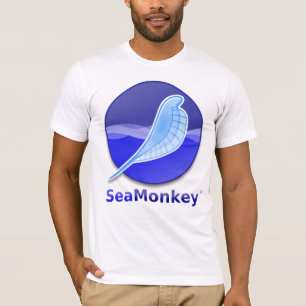 Camiseta Logotipo do texto de SeaMonkey