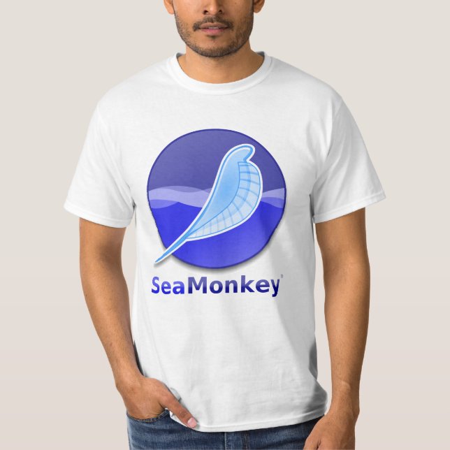 Camiseta Logotipo do texto de SeaMonkey (Frente)