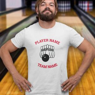 Camiseta Logotipo do Time de Boliche