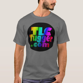 Camiseta Logotipo do TLC Tugger - arco-íris no oval preto