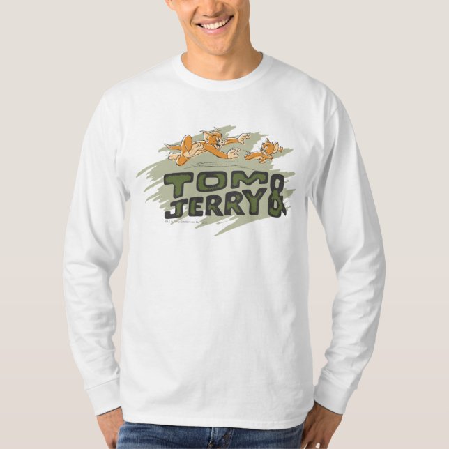 Camiseta Logotipo do Tom e Jerry Chase (Frente)