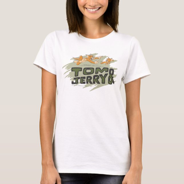 Camiseta Logotipo do Tom e Jerry Chase (Frente)