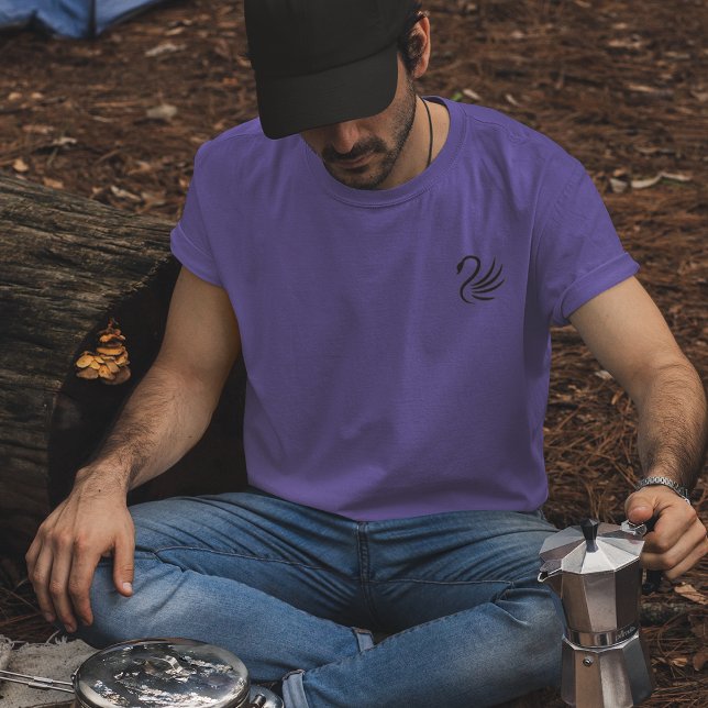 Camiseta Logotipo do tórax esquerdo preto (Criador carregado)