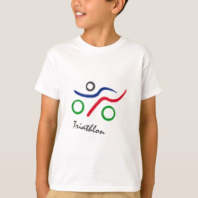 Camiseta logotipo do Triathlon excelente (Frente)