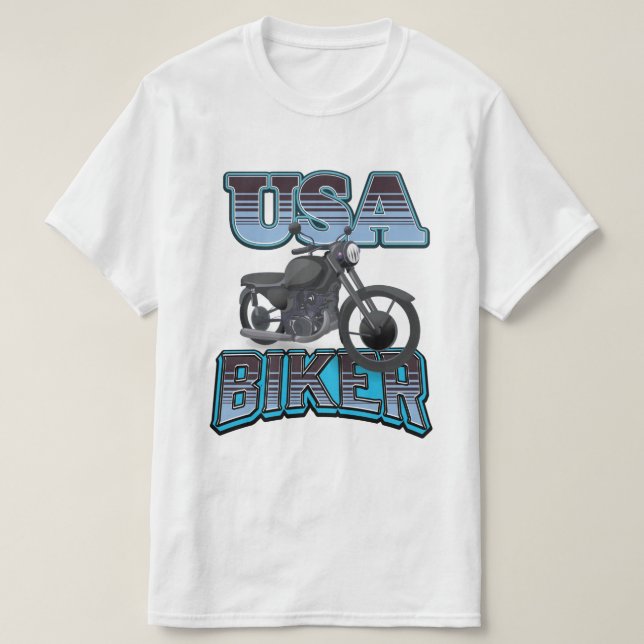 Camiseta Logotipo do USA Biker (Frente do Design)