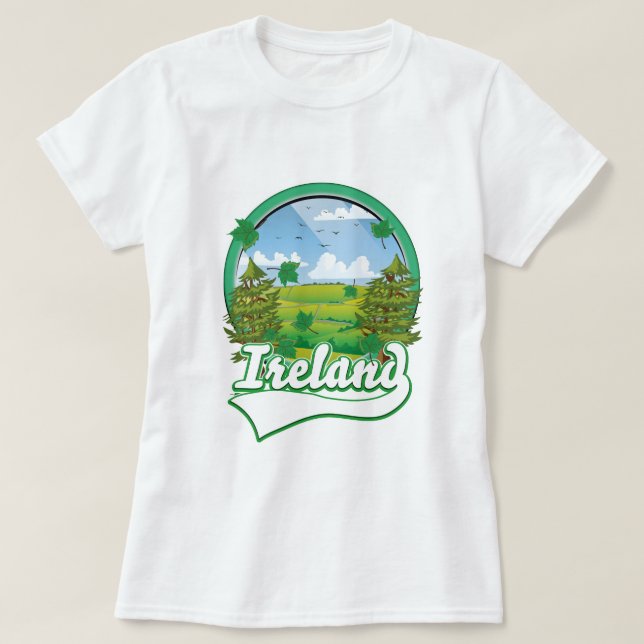 Camiseta Logótipo do Viagem da Irlanda (Frente do Design)