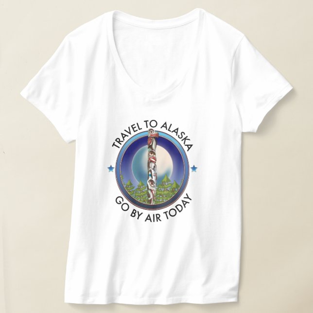 Camiseta Logotipo do viagem do Alaska (Postura )