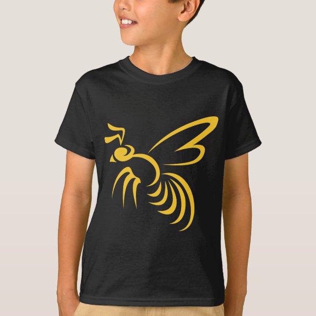 Camiseta Logotipo do zangão amarelo (Frente)